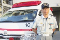 那覇市消防本部三部部隊長 金元盛春の写真